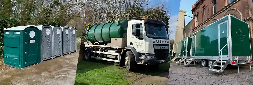 Waterland: portable toilet hire, toilet trailer hire, septic tank emptying, drain unblocking, refrigerated trailer hire & freezer trailer hire in Hull & East Yorkshire