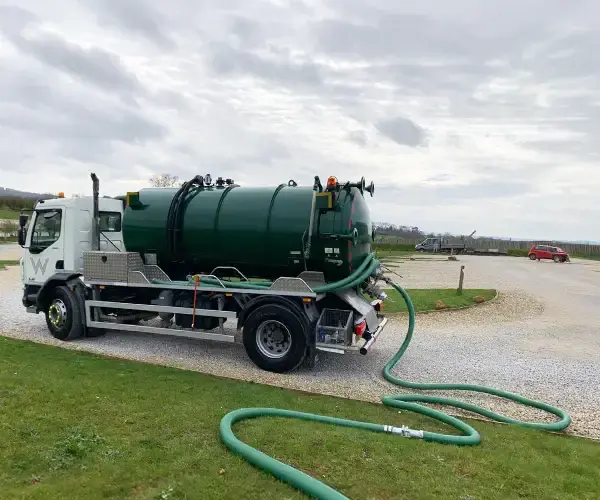 Above surface waste tank emptying service to commercial sites from Waterland Event Hire & Site Services